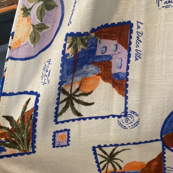 Resort Wear Maxi Dress Fruit Italian Print - Picture 3 of 4